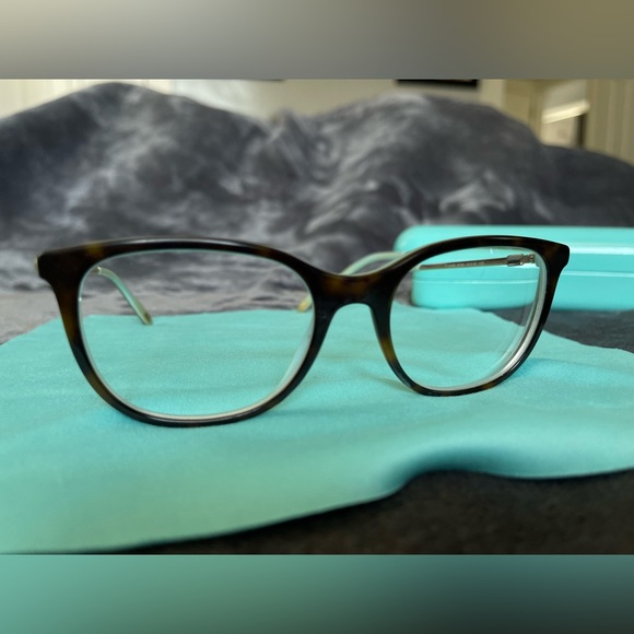 Tiffany & Co Eyeglasses Frames - Brown with Blue Inside - Picture 2 of 11